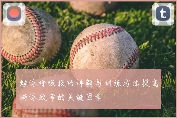 蛙泳呼吸技巧详解与训练方法提高游泳效率的关键因素