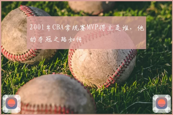 2001年CBA常规赛MVP得主是谁，他的夺冠之路如何